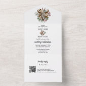 ウエスタンカントリーカウボーイボホカウウスカル結婚ズ オールインワン招待状 (内側)