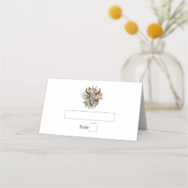 ウエスタンカントリーカウボーイボホカウウスカル結婚ズ プレイスカード