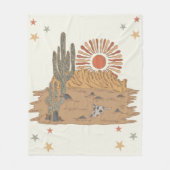 ウエスタンカントリーカウボーイ誕生日 フリースブランケット (正面)