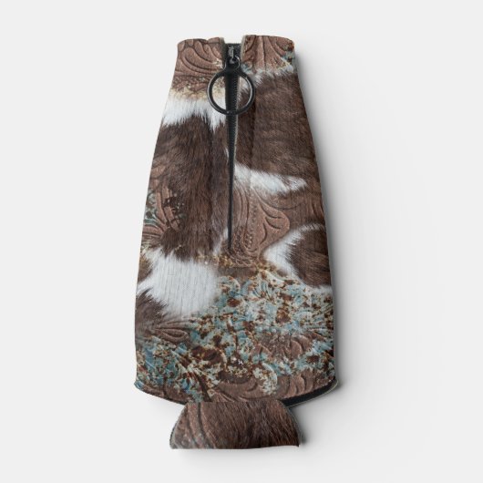 ウエスタンカントリーコウィドターコイズブラウンレザー ボトルクーラー (裏面)