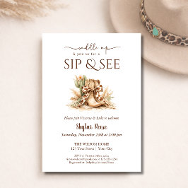 ウエスタンカントリーシックな「Saddle Up Sip And See(サドルアップ・シップ・アン 招待状