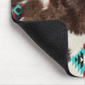 ウエスタンカントリースタイルエスニックパターン女性のカーボーイスタイル マウスパッド (コーナー)