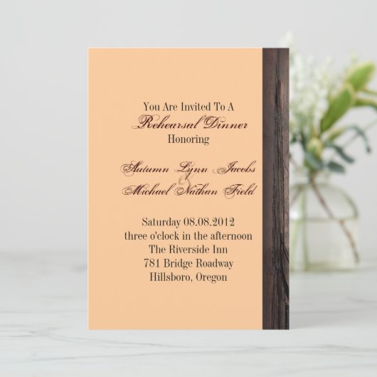 ウエスタンカントリーバーン結婚のリハーサルディナー 招待状 (スタンド正面)