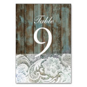 ウエスタンカントリーブルーバーンウッドレース結婚レース テーブルナンバー (裏面)