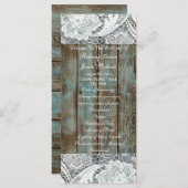 ウエスタンカントリーブルーバーンウッドレース結婚レース メニュー (正面/裏面)