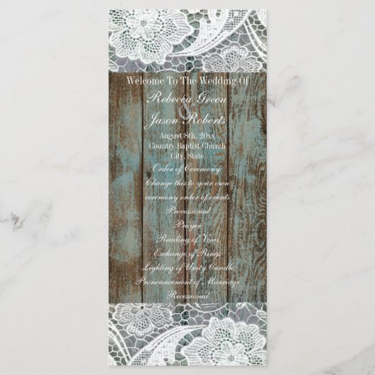 ウエスタンカントリーブルーバーンウッドレース結婚レース メニュー (正面)