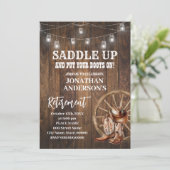 ウエスタンカントリーブーツリタイオメントお祝い 招待状 (スタンド正面)