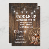 ウエスタンカントリーブーツリタイオメントお祝い 招待状 (正面/裏面)