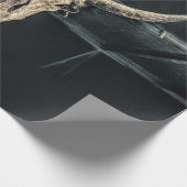 ウエスタンカントリーベージュグレイ素朴ブルカウズスカル ラッピングペーパー (角)