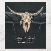 ウエスタンカントリーベージュグレイ素朴ブルカウズスカル ワインラベル (シングルラベル)