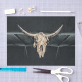 ウエスタンカントリーベージュグレイ素朴ブルカウズスカル 薄葉紙 (クラフト)