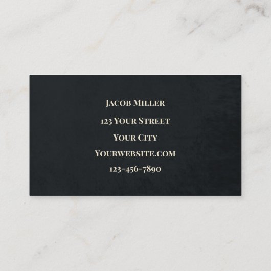 ウエスタンカントリーベージュグレーブル素朴コウスカル 名刺 (裏面)