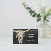 ウエスタンカントリーベージュグレーブル素朴コウスカル 名刺 (スタンド正面)