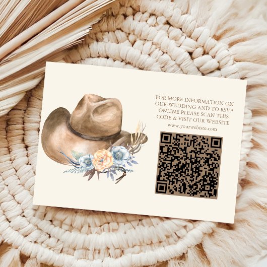 ウエスタンカントリーボヘミアン結婚フローラ エンクロージャーカード