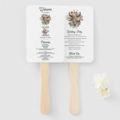 ウエスタンカントリーボホーカウースカル結婚式 プログラム ハンドファン (正面&裏面)