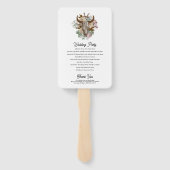 ウエスタンカントリーボホーカウースカル結婚式 プログラム ハンドファン (裏面)