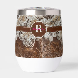 ウエスタンカントリーレザーnレースイニシャル名