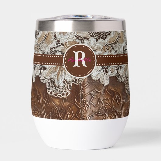 ウエスタンカントリーレザーnレースイニシャル名 (正面)