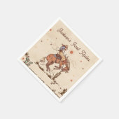 ウエスタンカントリーロデオカウボーイ誕生日紙プレート スタンダードカクテルナプキン (角)