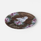 ウエスタンカントリー女性のカーボーイホース誕生日パーティー ペーパープレート (アングル)