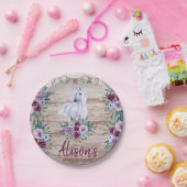 ウエスタンカントリー女性のカーボーイロデオ誕生日 ペーパープレート (パーティー)