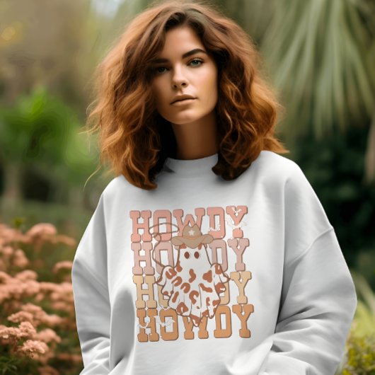 ウエスタンカントリー幽霊ハウディカウボーイハロウィーン スウェットシャツ