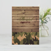 ウエスタンカントリー狩りズオーバー迷彩柄ブライダルシャワー 招待状 (スタンド正面)