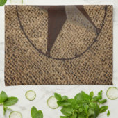 ウエスタンカントリー素朴バーラップ初期のテキサス州スター キッチンタオル (折り畳み)