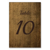 ウエスタンカントリー素朴ブラウンウッドバーンヴィンテージ テーブルナンバー (裏面)