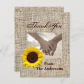 ウエスタンカントリー結婚バーラップひま感謝していわい花 ポストカード (正面/裏面)