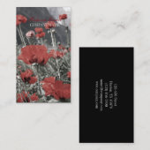 ウエスタンカントリー赤ポピー花屋 名刺 (正面/裏面)
