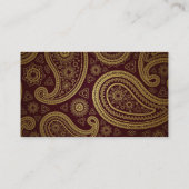 ウエスタンカントリー金ゴールドブルゴーニュペイズリー 名刺 (裏面)