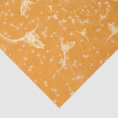 ウエスタンガーリー金ゴールドグリッター牛スカル抽象芸術 薄葉紙 (詳細)