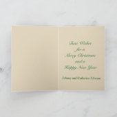 ウエスタンキャンドルオーナメントレザープリントホリデーカード シーズンカード (内部)