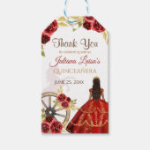 ウエスタンキンセアニラレッド金ゴールドチャラクラウンホース ギフトタグ (正面)