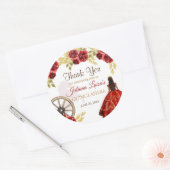 ウエスタンキンセアニラレッド金ゴールドチャラクラウンホース ラウンドシール (封筒)