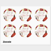 ウエスタンキンセアニラレッド金ゴールドチャラクラウンホース ラウンドシール (シート)