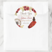 ウエスタンキンセアニラレッド金ゴールドチャラクラウンホース ラウンドシール (バッグ)