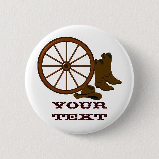 ウエスタンギアボタン 缶バッジ (正面)