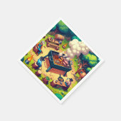 ウエスタンクックアウトグリリングパーティー スタンダードカクテルナプキン (角)