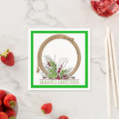 ウエスタンクリスマスカウボーイラリアットリース スタンダードカクテルナプキン (インサイチュ)