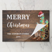 ウエスタンクリスマスカントリーパーティー紙ランチョンマット ペーパーパッド (折り畳み)