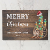 ウエスタンクリスマスカントリーパーティー紙ランチョンマット ペーパーパッド (正面)