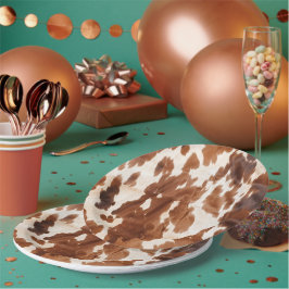 ウエスタンクリームブラウンコウィド ペーパープレート