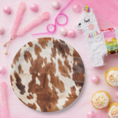 ウエスタンクリームブラウンコウィド ペーパープレート (パーティー)