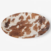 ウエスタンクリームブラウンコウィド ペーパープレート (アングル)