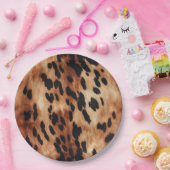 ウエスタンクリームブラウンコウィド ペーパープレート (パーティー)