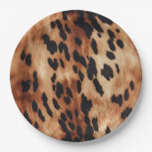 ウエスタンクリームブラウンコウィド ペーパープレート (正面)