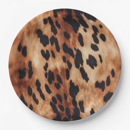 ウエスタンクリームブラウンコウィド ペーパープレート (正面)