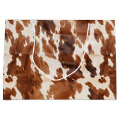 ウエスタンクリームブラウンコウィド ラージペーパーバッグ (正面)